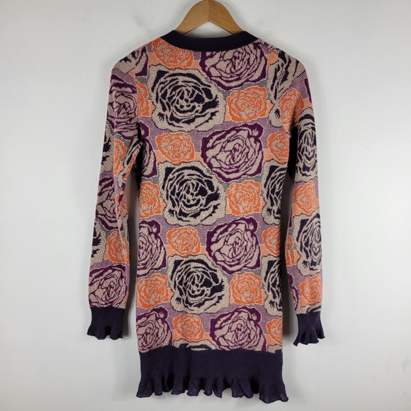 Sleeping on Snow Blooming Jaquard Floral Embroidered Long Button Down Cardigan - Picture 7 of 7